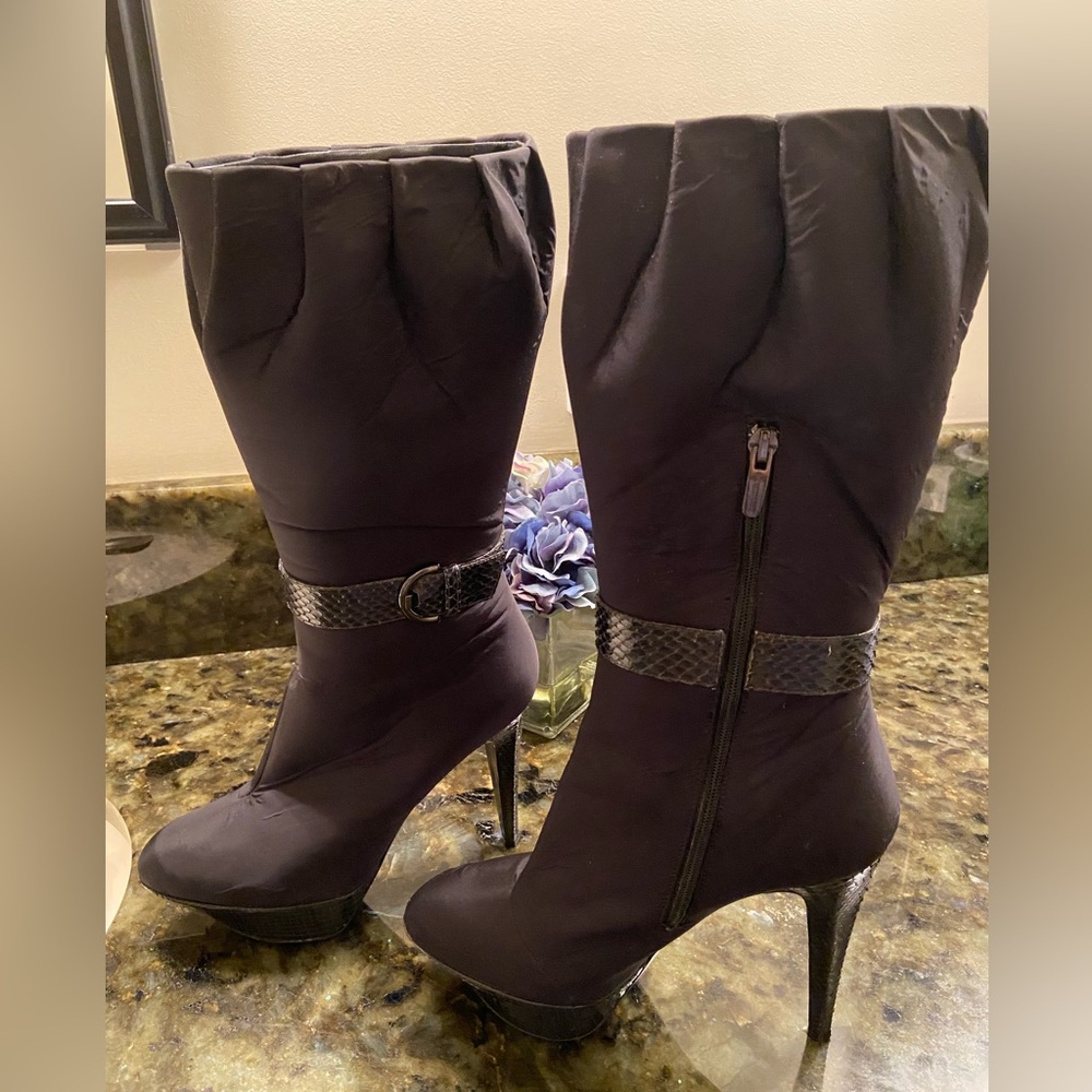 Sergio Rossi Nylon Water Resistant Boots EUC
